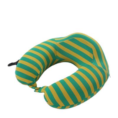 China Magnetic Ergonomic Design Striped Cheap U Shaped Massage Desk Neck Pillow With Hook for sale