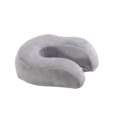 China Cheap Magnetic Portable Neck Relief U Shape Memory Foam Pillow For Travel Workout for sale