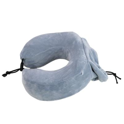 China Memory Ergonomic Soft Magnetic U Shaped Car Neck Pillow For Travel Sleep Car Rest for sale