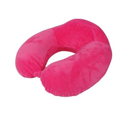 China 360 Degree Support Massage Neck Pillow Soft Cervical Memory Foam With Crystal Fleece Pillowcase for sale