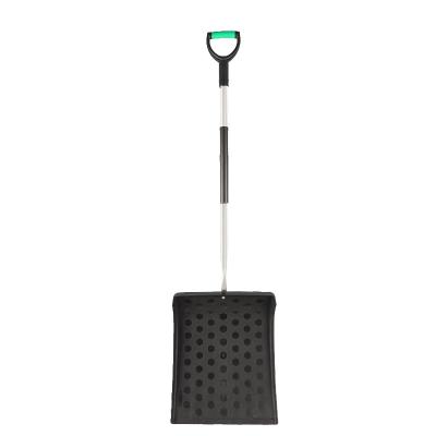 China Durable Plastic Snow Shovel Heavy Duty Shovel Aluminum Handle With Soft Plastic Sheath Snap Lock Connection for sale