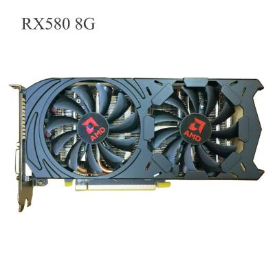 China Desktop gpu not rx590 550 video card placa De video card rx580 8g 256bit gddr5 nvidia geforce desktop games graphics plates 570 5700 for sale