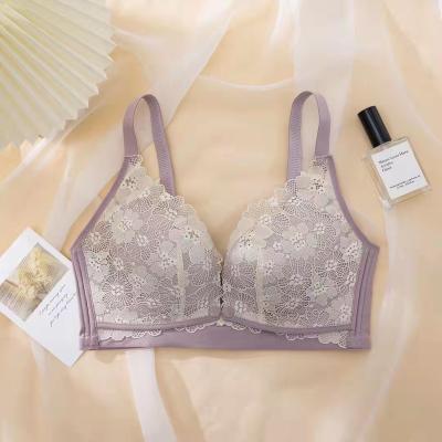 China New Pattern QUICK DRY Women's Comfort Maternity Care Soft Bra Front Closure Seamless Breastfeeding Bra with Lace Rim for sale