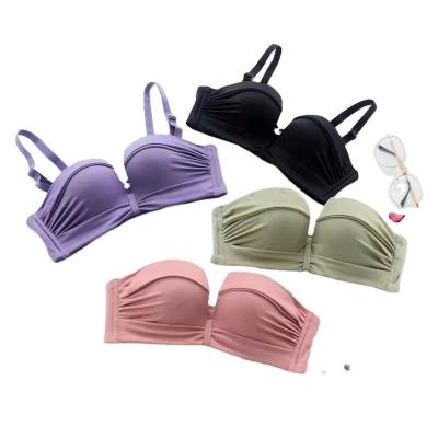 China Simple Solid Color Women Crop Underwear Women Bra Top Sexy Lingerie QUICK DRY Push Up Comfort Seamless Daily Bra for sale