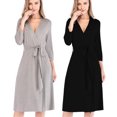 China Custom Made Solid Soft Breathable Comfortable Cotton QUICK DRY Woman Bathrobes Women Bathrobes OEM Design Summer Bamboo Robes for sale