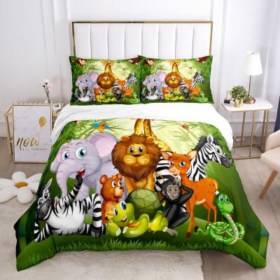 China Full Size Nondisposable Cartoon Farm Animal Bedding Set Children's Bedding Set Cartoon Farm Animal Boy Girl Comforter Cover Country Style for sale