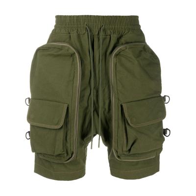 China 2021 Custom Fashion Army Green Men's Breathable Cotton Pocket Cargo Shorts Casual Sports Wear for sale