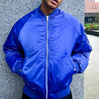 China New Arrival Breathable Casual Street Style Bomber Coat Zipper Front Long Sleeves Oversized Men Jackets Coat for sale