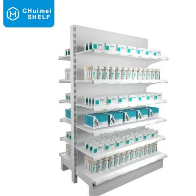 China Factory Price Floor Standing Wall Shelf Grocery Pharmacy Supermarket Single/Double Sided Display Stands For Sale for sale