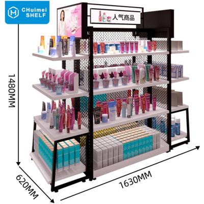 China 4-sided products display fashion style acrylic advertising light box beauty shop shoes display rack cosmetics gondola for retail stores for sale