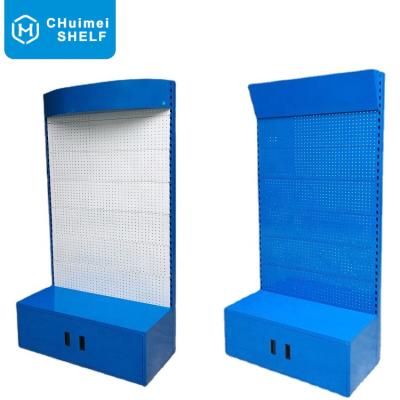 China Single Sided Customized Pegboard Hooks Hardware Tools Show Rack Multi-Functional Fishing Tackle Storage Display Stand for sale