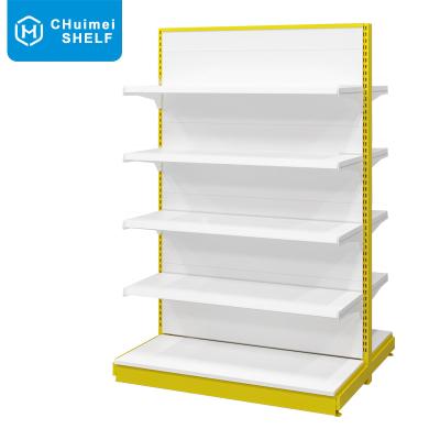 China Bulk Potato Chip And Nuts Retail Display Grocery Store Shelf Island Display Leisure Metal Supermarket Double Sided Food Racks Racks for sale