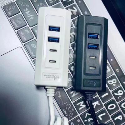 China Mobile Phone Smart Type C PD20W Surge Protector Power Strip With 2 USB-A Ports 2 USB-C Ports Charger for sale