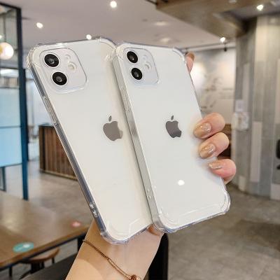 China Anti-drop mobile phone accessories silicone four-corner airbag anti-drop transparent soft cover for iphone iphone11 11 pro max for sale