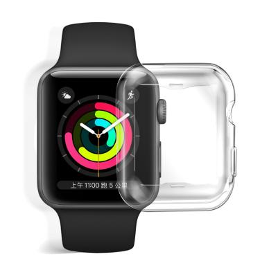 China Thin Full Coverage Watch Anti-broken Watch Cover Compatible For Apple Watch Series 6/5 /4 /SE 44mm Case With Screen Protector for sale