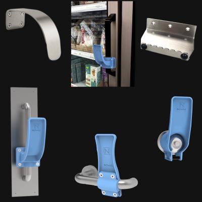 China Hands Free Stainless Steel Foot Operated Hands Free Foot Operated Door Opener No Touch Hygiene Foot Door Opener for sale