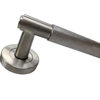 China Modern Luxury Stainless Steel Knurled Knurled Lever Knurled Door Handle Funiture Hardware for sale