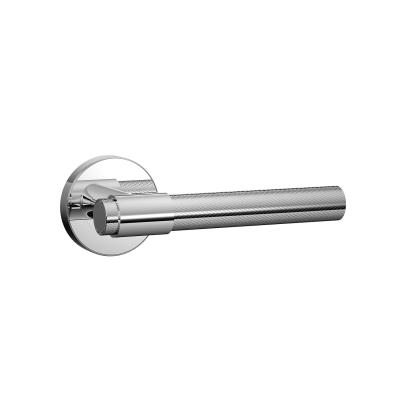 China Apartment Modern Popular Design Bedroom Stainless Steel Knurled Door Knob Door Handle for sale