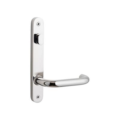 China NARROW PLATE 304 STAINLESS STEEL DOOR Modern LEVER HANDLE WITH TURN FOR ALUMINUM DOOR for sale