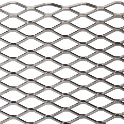 China Expanded plain weave metal mesh with rhombic holes of iron and stainless steel for sale