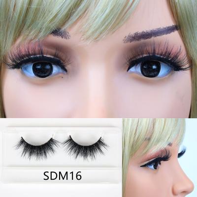 China Sunday Natural Free Sample Long Lashes 13mm-20mm Loop 3d Mink Fluffy Lashes Cruelty Free Custom Logo Wick Box Packaging for sale