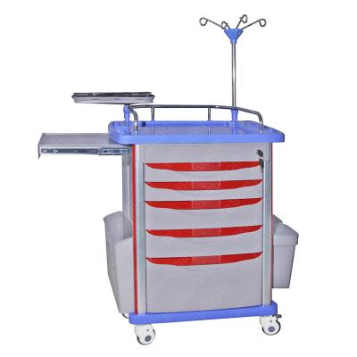 China Modern Top Selling Medical Trolley Emergency Cart Medical Treatment Trolley for sale