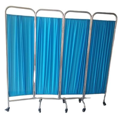 China Hospital Ward Screen Hot Sales Stainless Steel Hospital Furniture 4 Medical Bedside Times Ward Screen for sale