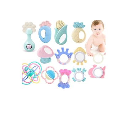 China Toy Hot Sale Durable Soft Chew Teething Toy Baby Rattle Teether for sale