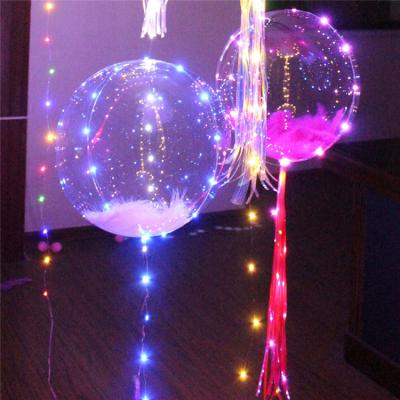 China Brithday Decor /WeedingParty/Birthday Wholesale Plastic Gifts Bubble Decor Led Bobo Balloons for sale