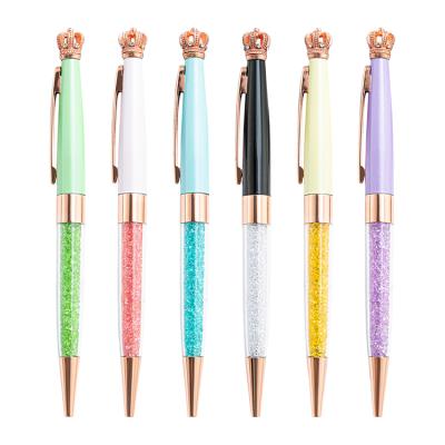 China Writing& Promoting& JH 2022 New Design Crystal Pen Luxury Lady Gift Crown Top Crystal Pen for sale