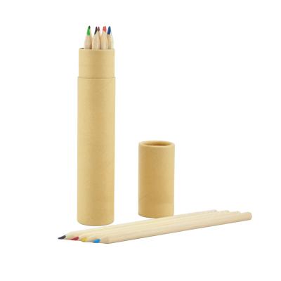 China Painting& Promoting& Promotional Gift JH 12 Colors Natural Wood Pencils Colored Log Pencil Set With Stand for sale