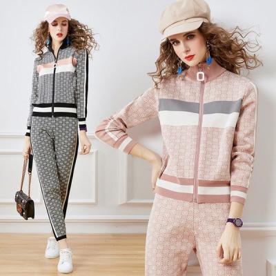 China Breathable Sweater Knit Supplier Wholesale 2 Piece Set Autumn And Winter Models Women's Two Piece Set for sale