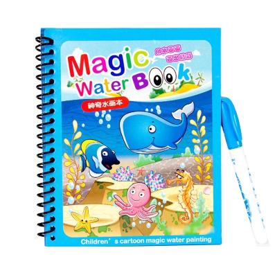 China Spiral Cartoon children's Magic water picture book Non-toxic children can reuse coloring book for sale