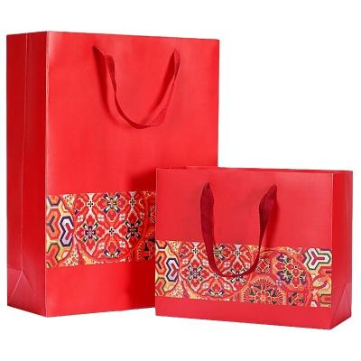 China Recyclable Factory direct selling red portable wedding gift bag gift bags luxury for sale