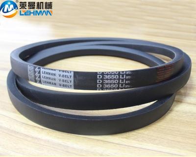 China High quality agricultural engine transmission D3650 belt wrapped v-belt for harvester for sale