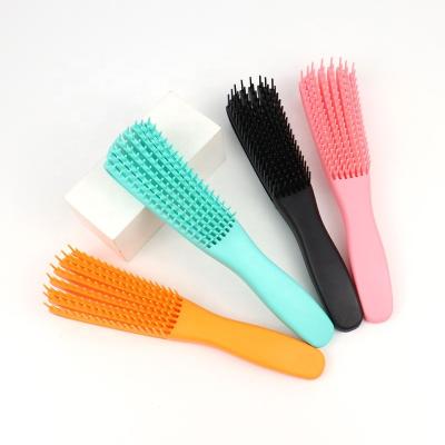 China Hairdressing Hair Care Waterproof Scalp Massage Curly Anti Static Wave Detangling Barber Denman Hair Brush for sale