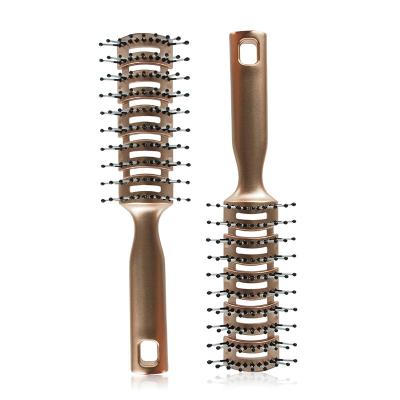 China Detangler Rose Gold Logo Curly Extension Denman Waterproof Professional ABS Eco-friendly Customized Nylon Hair Brush for sale