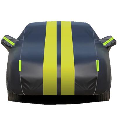 China Custom Water Resistant Cb Print Logo Polyester Auto Covers Car Cover Car Sun Shade Cover for sale