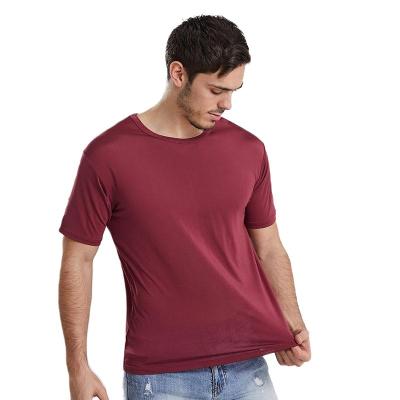 China Wholesale 100% QUICK DRY silk short sleeve round neck sprayed fashion short men's short head quick dry large size sports single sleeve T-shirt for sale