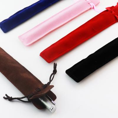 China OEM Recyclable Wholesale Custom Jewelry Pouches Fabric Gift Roll Pen Velvet Bags for sale