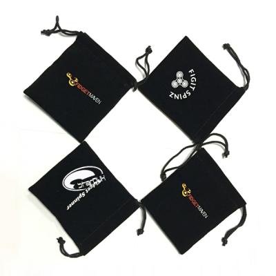 China Shock Resistance Custom Printed Jewelry Pouch Drawstring Pouch Luxury Velvet Envelope With Bottom Closure for sale