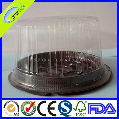 China Recyclable Clear Plastic Round Cake Box Packaging for sale