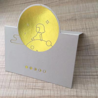 China paper & Hard Cardboard Letterpress Printing Gold Stamping Lamination Greeting Card High Quality Paper Postcards for sale