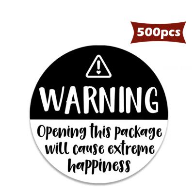 China Warning Label Waterproof Stock Paper Funny Stickers Adhesive Packaging Sticker Label For Lip Gloss for sale