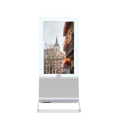 China 55 Inch Indoor Double Sided LCD Advertising Display Kiosk Wall Mount Android Digital Signage Screens for sale