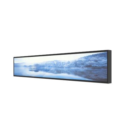 China 2021 indoor lcd BUS guide lcd stretched bar screen subway advertising screen lcd strip screen for car bus for sale