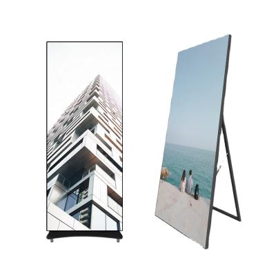 China Customized Indoor Mobile P2.5 Led Poster Screen Smart Advertising Player Digital Equipment Display Machine for sale