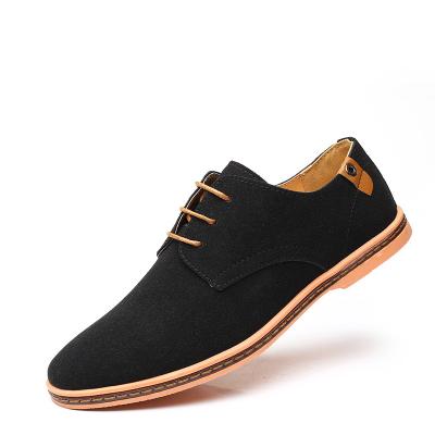 China Cushioning Leather Daily/Office Shoes all seasons large size shoes men stylish custom casual brand frosted lace up shoes for sale