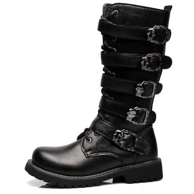 China Other High quality rubber long leather boots men's boots safety boots for men for sale