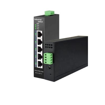 China Security System OEM/ODM DIN-RAIL Ethernet Switch 10/100mbps Network Port SUPPORT Base-T IP40 Fanless Industrial Network Switch for sale